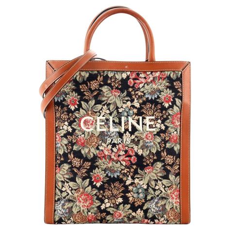 celine cabas tote flowers|celine vertical cabas tote.